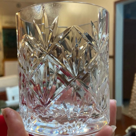 Lowball Whiskey glasses set if 5 beautiful pattern clear - Picture 2 of 5